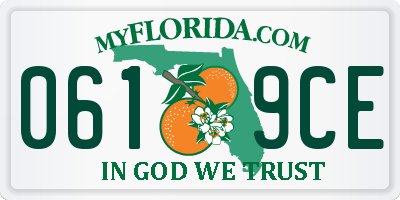 FL license plate 0619CE