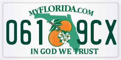 FL license plate 0619CX