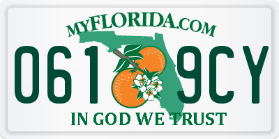 FL license plate 0619CY