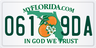 FL license plate 0619DA