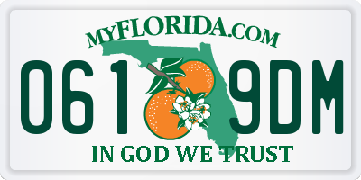 FL license plate 0619DM