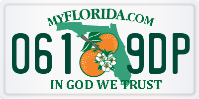 FL license plate 0619DP