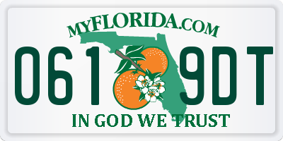 FL license plate 0619DT