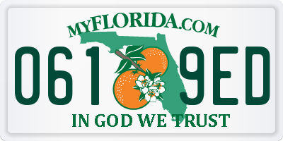 FL license plate 0619ED