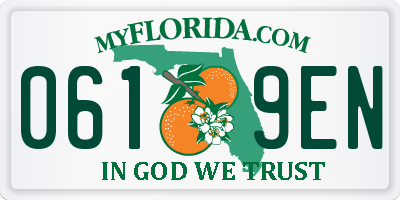 FL license plate 0619EN