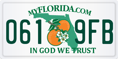 FL license plate 0619FB