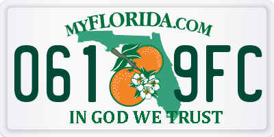 FL license plate 0619FC