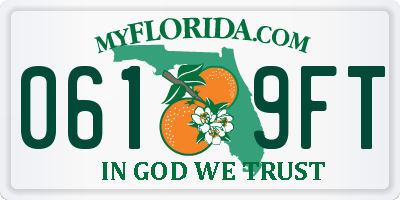 FL license plate 0619FT