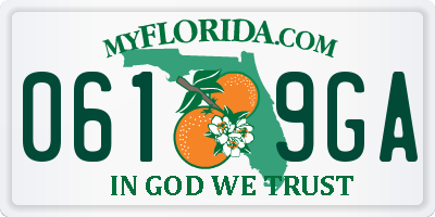 FL license plate 0619GA