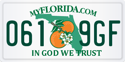 FL license plate 0619GF