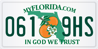 FL license plate 0619HS