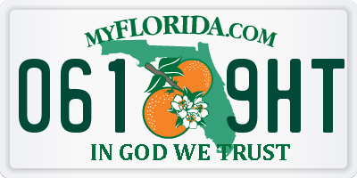 FL license plate 0619HT