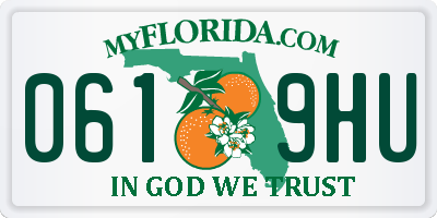 FL license plate 0619HU