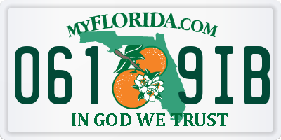 FL license plate 0619IB