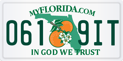 FL license plate 0619IT