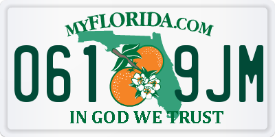 FL license plate 0619JM