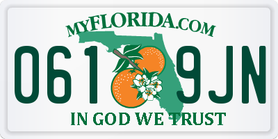 FL license plate 0619JN