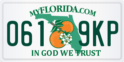 FL license plate 0619KP