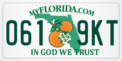 FL license plate 0619KT