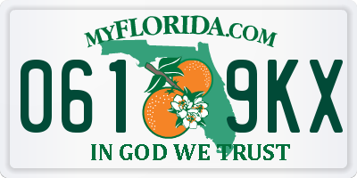 FL license plate 0619KX