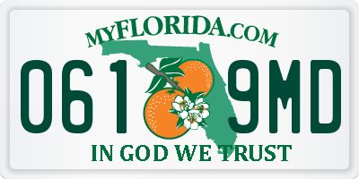 FL license plate 0619MD