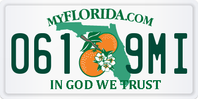 FL license plate 0619MI