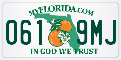 FL license plate 0619MJ