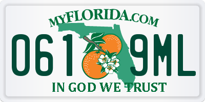 FL license plate 0619ML