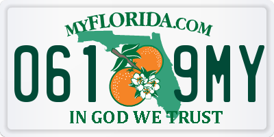 FL license plate 0619MY