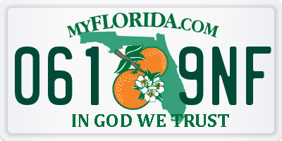 FL license plate 0619NF