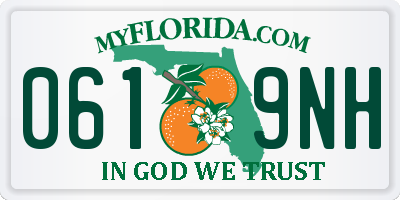 FL license plate 0619NH