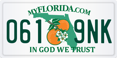 FL license plate 0619NK