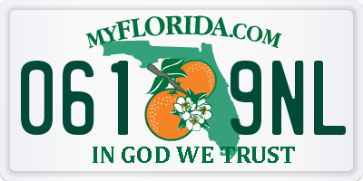 FL license plate 0619NL