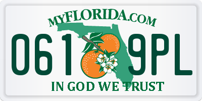 FL license plate 0619PL