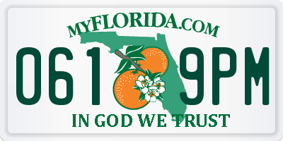 FL license plate 0619PM