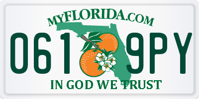 FL license plate 0619PY
