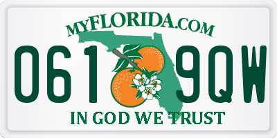 FL license plate 0619QW