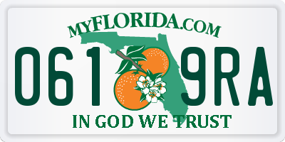 FL license plate 0619RA