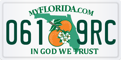 FL license plate 0619RC