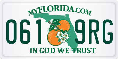 FL license plate 0619RG