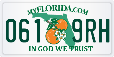 FL license plate 0619RH