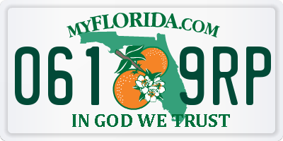 FL license plate 0619RP