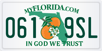 FL license plate 0619SL
