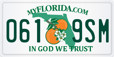 FL license plate 0619SM