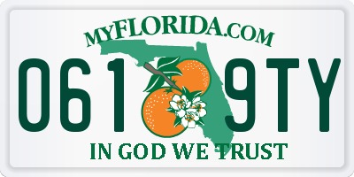 FL license plate 0619TY