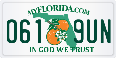 FL license plate 0619UN