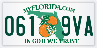 FL license plate 0619VA
