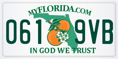 FL license plate 0619VB
