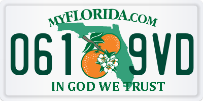 FL license plate 0619VD