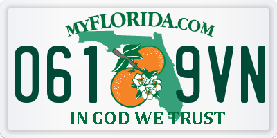 FL license plate 0619VN